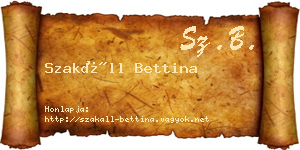 Szakáll Bettina névjegykártya